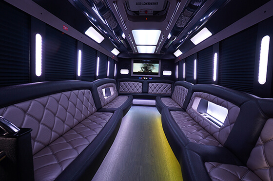 LIMO WITH NEON LIGHTS