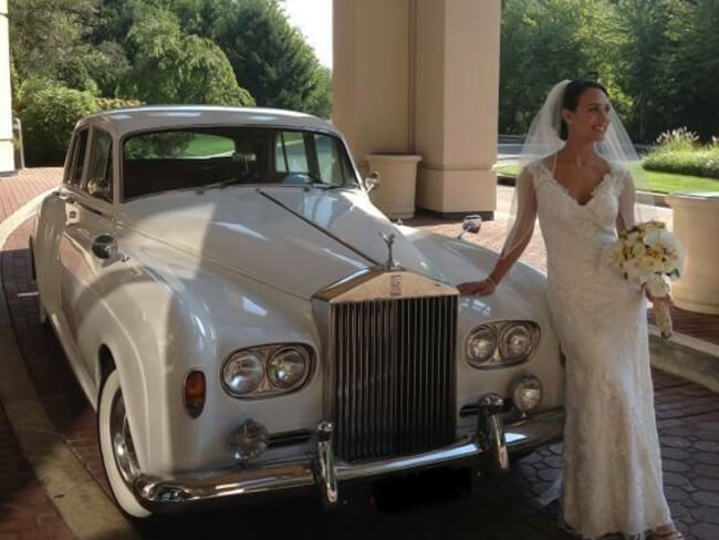 Leather interior on Rolls Royce